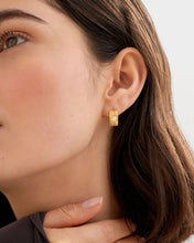 Load image into Gallery viewer, 'April' Waterproof Gold Birthstone Hoop Earrings