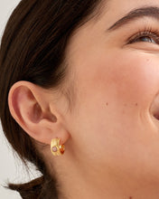Load image into Gallery viewer, 'October' Waterproof Gold Birthstone Hoop Earrings