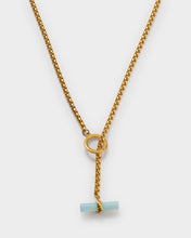 Load image into Gallery viewer, Azura Waterproof Gold T-Bar Necklace