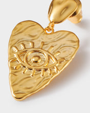 Load image into Gallery viewer, Heart Sun Waterproof Gold Earrings