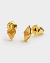 Load image into Gallery viewer, Harlequin Waterproof Gold Stud Earrings