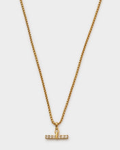 Load image into Gallery viewer, Lustre Waterproof Gold T-Bar Necklace