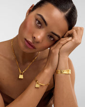 Load image into Gallery viewer, Luxe Lock Waterproof Gold Necklace