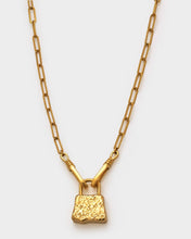 Load image into Gallery viewer, Luxe Lock Waterproof Gold Necklace