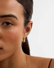 Load image into Gallery viewer, Luxe Lock Waterproof Gold Earrings