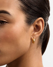 Load image into Gallery viewer, Starry Waterproof Gold Hoop Earrings