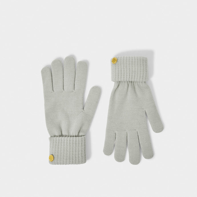 Cool Grey Knitted Gloves
