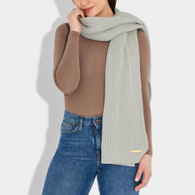 Load image into Gallery viewer, Cool Grey Knitted Scarf