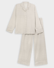 Load image into Gallery viewer, Wave Print Pyjama Gift Set in Taupe