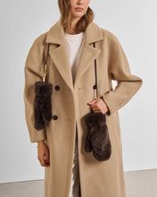 Load image into Gallery viewer, Chocolate Faux Fur Mittens with Cord