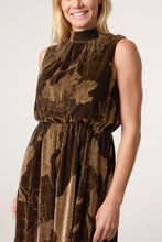 Load image into Gallery viewer, Bronze Floral Puff Ball Dress