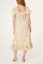 Load image into Gallery viewer, Yellow Ditsy Floral Dress