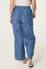 Load image into Gallery viewer, Embroidered Denim Wide Leg Trousers