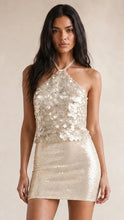 Load image into Gallery viewer, Sequin Halter Tie Back Blouse