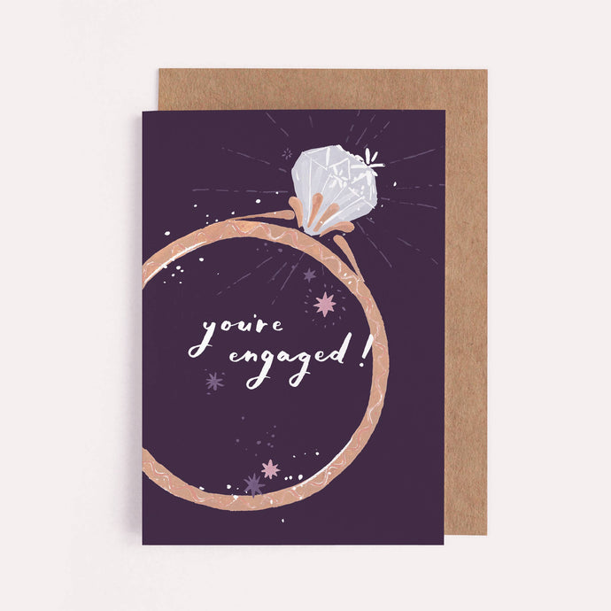 Engagement Ring Card | Congratulations Card | Diamond Ring