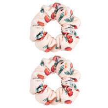 Load image into Gallery viewer, 2 Piece Microfibre Hair Scrunchies (Cherry)