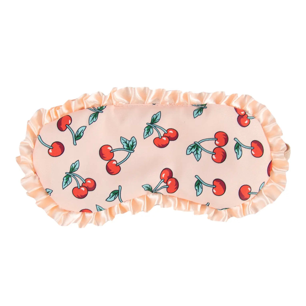 Cherry Print Satin Sleep Mask