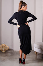 Load image into Gallery viewer, Black Print Forever Wrap Dress