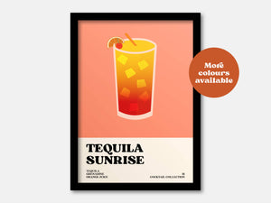 Tequila Sunrise Cocktail Print