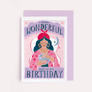 Fortune Birthday Card | Crystal Ball Card | Fortune Teller