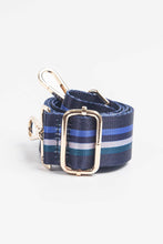 Load image into Gallery viewer, Navy Blue Centre Stripe Bag Strap