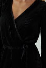 Load image into Gallery viewer, Plisse Wrap Belted Jumpsuit