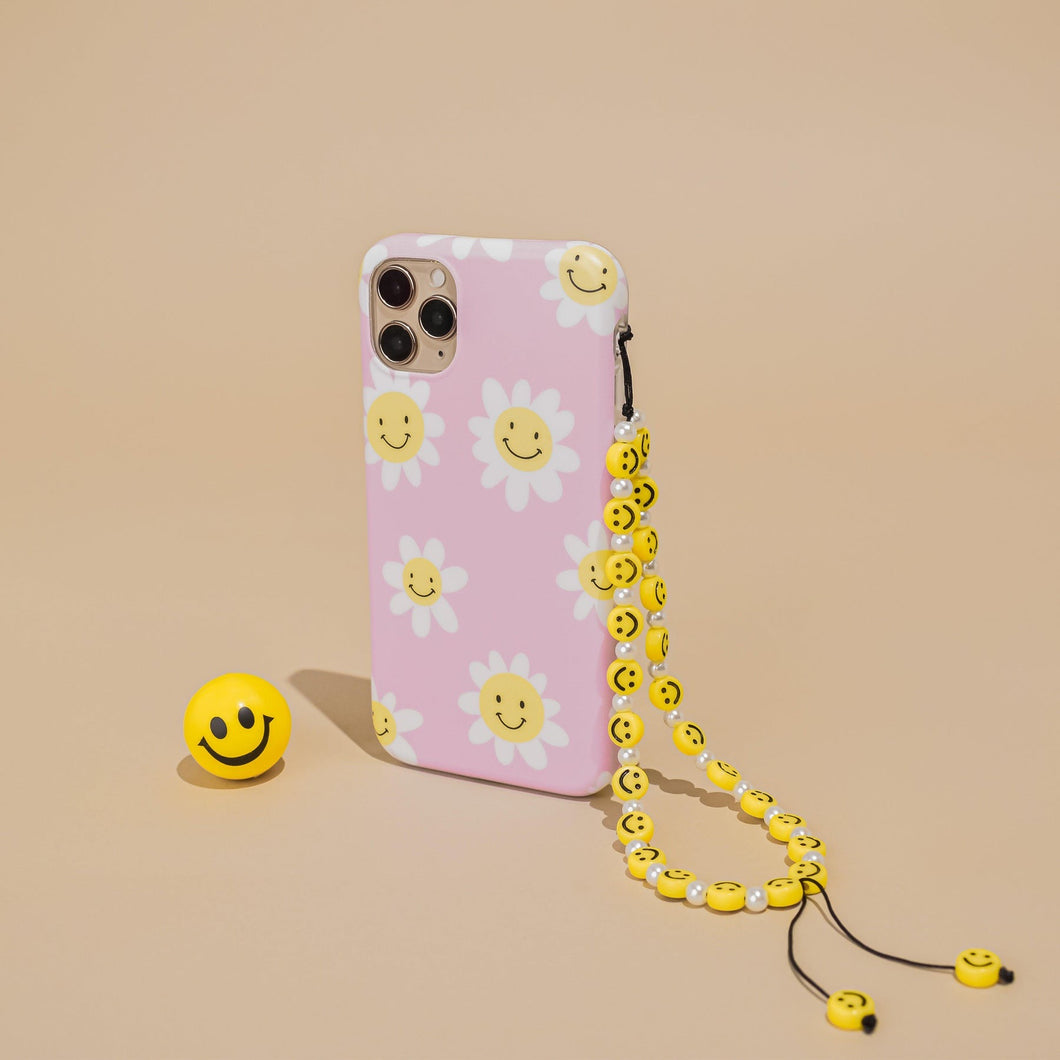 Smiley Pearl Phone Strap