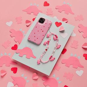 Pink Dino Phone Strap