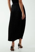 Load image into Gallery viewer, Leopard Satin Jacquard Pleated Midi Skirt