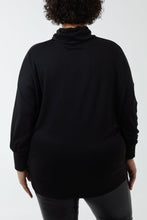 Load image into Gallery viewer, Curve Diamante Roll Neck Jumper
