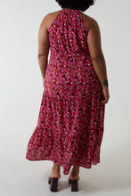 Load image into Gallery viewer, Curve Leopard Halter Neck Maxi Dress