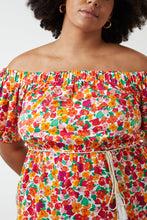 Load image into Gallery viewer, Curve Bardot Floral Midi Dress