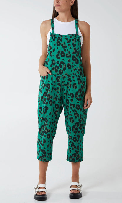 Leopard Dungarees