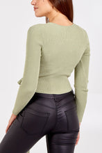 Load image into Gallery viewer, Sage Tie Round Jumper