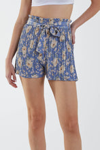Load image into Gallery viewer, Floral Pleated Tie Shorts
