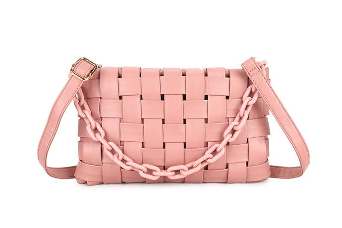 Pink Woven Bag