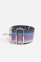 Load image into Gallery viewer, Blue Purple Lurex Stripe Bag Strap