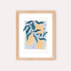 Lemons Art Print | Kitchen Art | Bohemian Artwork Decor