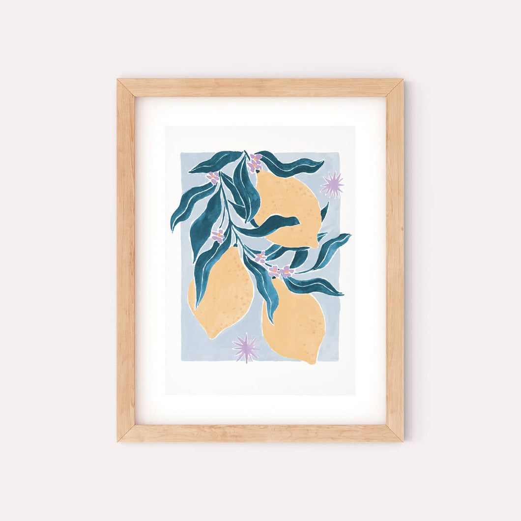 Lemons Art Print | Kitchen Art | Bohemian Artwork Decor