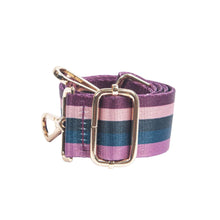 Load image into Gallery viewer, Green Pink Multi Stripe Bag Strap