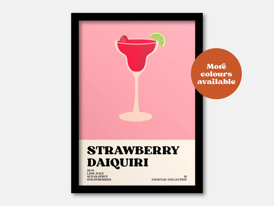 Strawberry Daiquiri Cocktail Print