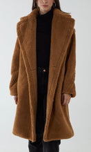 Load image into Gallery viewer, Brown Drop Shoulder Teddy Bear Coat