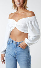 Load image into Gallery viewer, Ruched Twisted Front Crop Top