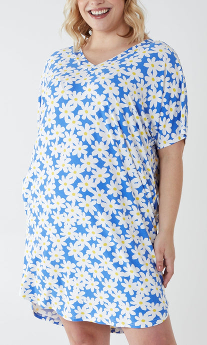 Curve V-Neck & Back Short Sleeve Tunic