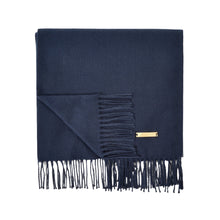 Load image into Gallery viewer, Navy Blanket Scarf