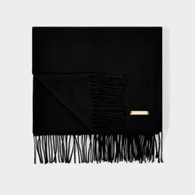 Load image into Gallery viewer, Black Blanket Scarf