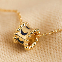 Load image into Gallery viewer, Moon Phase Enamel Pendant Necklace in Gold