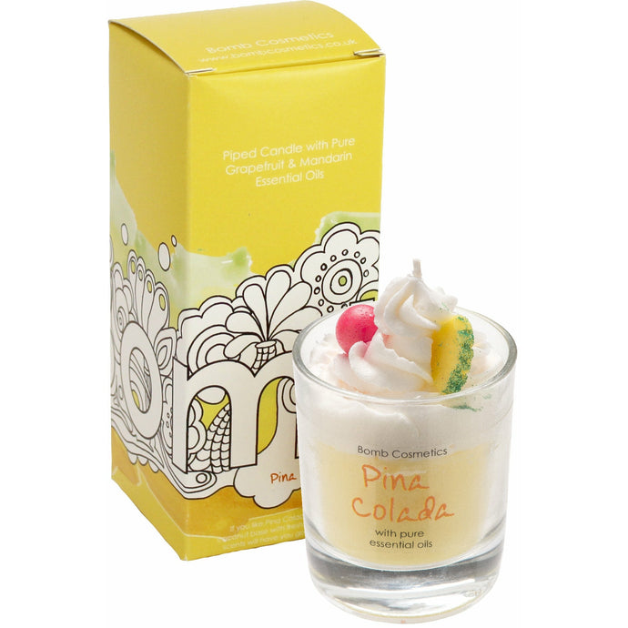 Pina Colada Piped Candle