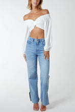 Load image into Gallery viewer, Ruched Twisted Front Crop Top