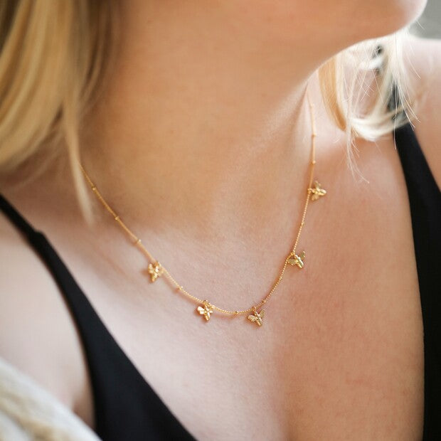 Tiny Bee Charm Necklace CHIC